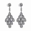 925 Sterling Silver Cascading Glamour Teardrop Dangle Drop Earrings With Clear CZ Passar European P Style Jewelry Fashion Earr4691246