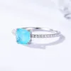 Kuololit Paraiba Tourmaline Gemstone Rings for Women Girls Solid 925 Sterling Silver Emerald Tanzanite Wedding Band Fine Jewelry L9486582