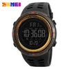 SKMEI Orologi da uomo impermeabili New Fashion Casual LED Orologio sportivo digitale da esterno da uomo Orologi da polso multifunzione per studenti 210329