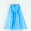 Dziewczyny Z Kapturem Capes Płaszcz 6 Design Solid Gaze Szal Pearl Bow Poncho Kids Design Cape Płaszcz Odzież 4-12t 07