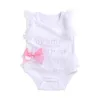 INS vendita calda pagliaccetti di pizzo per neonato lettere vestiti carini per bambini vestiti di un pezzo bianco nero rosa tute per neonati
