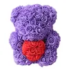 Fiori decorativi Ghirlande Regalo romantico di San Valentino PE Rose Bear Decorazioni artificiali Fidanzata carina Kid Mother's Weddin