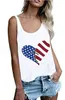 Amérique Drapeau Imprimé Réservoirs 5 Couleurs Coeur Rayé D'été Sans Manches Top Tees Imprimé Blouses Gilet 10pc OOA6922