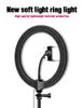 LED -ringljus med iPad -mikrofonhållarens skrivbordssats Selfie Flash Lighting Vlogging Camera för Live Stream med stativ Stand4865176