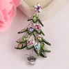 Broche d'arbre de Noël en gros Nouvelle mode européenne et américaine Diamant Costume Rétro Broche Commerce Extérieur Bijoux de Noël