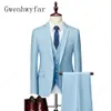 Gwenhwyfar Tide Men Colorful Fashion Wedding Cost plus taille S5xl Jaune rose vert bleu costume de veste pantalon veste 3 pièces 4378398