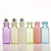 Mini 5ml Travel Pot Portable Empty Refillable Glass Sample Roll on Bottle with Pendant For Essential Oil Liquid Perfume LX7548