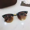 Nouvelle arrivée qualité Eyebrow Frame lunettes de soleil UV400 Unisexe Italie-importé pure-plank frame métal HD gradient couleur lentilles emballage complet