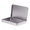 Metal Tin Box Photo Pocztówka Duży Prostokąt Klasyczny Uchwyt Biżuterii Silver Schowek 160 * 112 * 20mm Zza1453