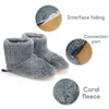 Зимняя обувь мягкая нога теплый электрический нагревательный обогрев USB батарея моющиеся аккумуляторные снежные лыжные сапоги электрические ботинки