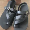 Vintage Mens Gladiator Sandals Kedjor Koka Läder Sandaler Casual Male Utomhus Flats Roma Skor Sommarstrand