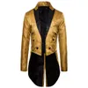 Erkek Takım Elbise Blazers Charm Erkek Tailcoat Uzun Ceket Goth Steampunk Fit Suit Hırka Ceket Cosplay Praty Tek Göğüslü Yutmak Üniforma OU