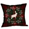 25 Styles Christmas Decorations Pillow Case Plaid Elk Bear Ptinted Throw Pillow Covers Xams Sofa Cushion Cover Home Party Pillowcase C5686