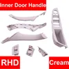 1 SET Höger Drive RHD för BMW 5 Series F10 F11 520 525 Gray Beige Black Car Interior Door Handle Inner Door Pan Pull Trim A254s