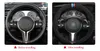 Couvre-volant en daim noir Be Dark Be marqueur rouge pour BMW F33 428i 2015 F30 320d 328i 330i 2016 M3 M4 2014-2016 F874845662