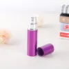 Mini atomizzatore riutilizzabile portatile del profumo una bottiglia dello spruzzo di alluminio da 5 ml Bottiglie di profumo vuote Libera alta Spruzzatore variopinto della pompa di alta qualità