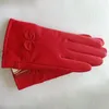 Women Genuine Leather Five Fingers Gloves Winter Warm Glove Ladies Real Sheep Girls Driving Fashion Female Wool lined