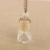 Diamond Glass Car Diffuser Bottles Wooden Cap Plastic Tip Perfume Fragrance 8ml Empty Glass Container