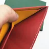 Herrkorta plånböcker Män liten plånbokbelagd duk med äkta läder flera bifold plånböcker med låda och papperspåse