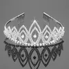 Bruids Tiara's met Steentjes Bruiloft Sieraden Meisjes Headpieces Verjaardag Partij Prestaties Pageant Crystal Crowns Wedding Accessoires BW-ZH040