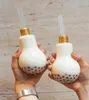 Bottiglia di lampadina personalizzata Bicchieri da vino Succo di frutta Latte Tè Vetro Cannuccia per uso domestico Tazza d'acqua Tazze pratiche Bottiglie creative e adorabili