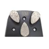 Lot de 12 tampons de meulage de sol à insert plat, disque de meulage diamant Lavina super doux pour béton très dur avec trois segments Dorp
