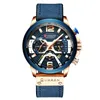 Curren Mens Watches Top Brand Luxury Chronograph Men Watch Leather Luxury Waterproof Sport Watch Men Man Clock Man Wristwatch T19246o