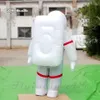 Volwassen Wearable Walking Opblaasbare Astronaut Kostuum 2M Verlichtingsruimte Blow Up Spaceman Hero-pakken met LED-lichten voor Theme Party Show