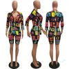 Mulheres Designer Tracksuit Paisley Blazers Shorts Set 3/4 Sleeve Tailored Terno Impresso Casaco Casaco Dois Parte Outfits Festa Clube Pano C61704
