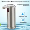 280ml Touchless Liquid Soap Dispenser Stainless Steel Infrared Sensor Automatic Liquid Soap Dispenser for Kitchen Bathroom ZZA2310 10Pcs