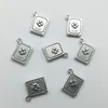 Lot 50pcs porte-bonheur antique argent breloques pendentifs bijoux bricolage pour collier Bracelet boucles d'oreilles Style rétro 17*14mm