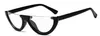 Cat Eye Sunglasses Women Cool Trendy Half Frame Rimless Fashion Designer Sun glasses For Female 10 colors 20PCS