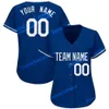 Maglie da baseball personalizzate Nome blu ricamo a buon mercato qualsiasi numero di prodotti di alta qualità della maglia di alta qualità