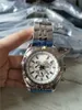 Hoge kwaliteit Mannelijke roestvrijstalen Horloges Quartz Stopwatch Man Polshorloge Zwart Dail BL11