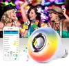 E27 Inteligentne światło LED Light RGB Bezprzewodowe głośniki Bluetooth Lampa żarówki Muzyka Odtwarzacz Dimmable 12W odtwarzacz muzyki Audio z 24 klawiszami pilotem