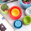 7*7cm Mini Bloempotten 5 Kleuren Ronde Plastic Plantenbakken Lek Water Gat Ontwerp Bloempot Vetplanten tuin Bonsai Pot Home Decor