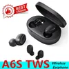 A6S TWS Bluetooth hörlurar PK RedMi Airdots Wireless Bluetooth 5.0 HiFi Gaming Headsets Airbuds öra för alla smartphones