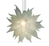 Lampade Lampadari moderni a LED rotondi in cristallo Luci Lampadario a sospensione decorativa per la casa bianca Lampadario a sospensione in vetro soffiato a mano