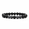 8mm noir pierre de lave turquoise perle bracelets diffuseur d'huile essentielle Bracelet pour femmes hommes bijoux