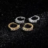 iced out mini hoop earrings for men women hip hop luxury designer tennis bling diamond hoops ear studs 18k gold plated lover jewel1725122