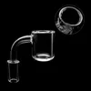 Handmade Beveled Edge 3mm 25mmOD Flat Top Quartz Banger 10mm 14mm 18mm Female Male Thermal Quartz Banger For Bong Glass Water bongs