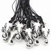 Groothandel 50 stks / partij Kettingen Mix Lot Imitated Bone Resin Hanger Touw Ketting Punk Mode Sieraden Etnische Stijl Tribal Dieren Schedel