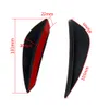 4Pcsset Black Carbon Fiber Fit Front Bumper Lip Splitter Fin Air Knife Auto Body Kit Car Spoiler Canards Valence Chin Accessory7899871