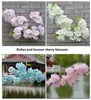 Konstgjorda blommor moral av rik och ära Cherry Blossoms High-Grade Silk Sakura Very Densy Cherry Blossom Wedding Home Decoraitons