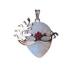 Fox Dancer Crystal Mask Pendant (Silver) Women's Fashion Elegant Mystery Necklace