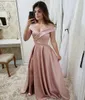 Simple Elegant Light Sky Blue Cheap Long Prom Dresses Off Shoulders Ruched High Split Evening Party Gowns