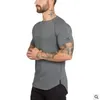 Ny märke bomullsgymnastik Sport T-shirt Män Kortärmad Rashgard Running Tshirt Workout Training Tees Fitness Top T-shirt