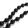 Ny ankomst Black Stone Obsidian Buddha Pendant Halsband Lucky Pärled Chain Necklace for Woman Men3782918