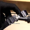 Nowy 4 Styl Najlepszy Zegarek Czarny Carbon NTPT V45 T Vanguard Grawitacja Czerwony Szkielet Mechaniczny Ręcznie Kręty Zegarek Gumowy Pasek Gents Zegarki