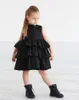 Verão crianças vestidos de designer para meninas festa infantil meninas trajes princesa aniversário belle vermelho vestidos vestido de bola 2-6t roupas